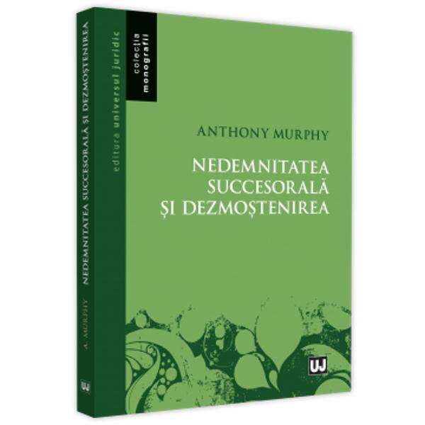 Monografia de fa&355;&259; trateaz&259; în premier&259; pentru literatura juridic&259; din România dualismul nedemnitate-dezmo&351;tenire Pereche conceptual&259; z&259;mislit&259; în dreptul roman &351;i perpetuat&259; de vechiul drept românesc dualismul a fost abandonat de Codul civil Cuza în favoarea concep&355;iei moniste a Codului Napoleon în care nedemnitatea se supune exclusiv voin&355;ei legiuitorului Subiectul ar fi r&259;mas o 