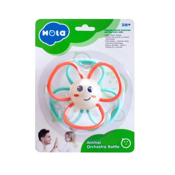 Jucarie zornaitoare in forma de floarea soarelui Jucariile bebe Hola Toys sunt produse special pentru dezvoltarea din primele luni ale bebelusului Ele pot servi drept jucarie pentru dentitie fiind utile pentru calmarea gingiilor iritate si umflate salivarea excesiva Formele speciale si culorile vii incurajeaza copilul sa exerseze si sa se joace stimuland astfel dezvoltarea individuala Nu contine bpa Se poate refrigera pentru 1 ora ajutand la calmarea gingiilor Este confectionata din 