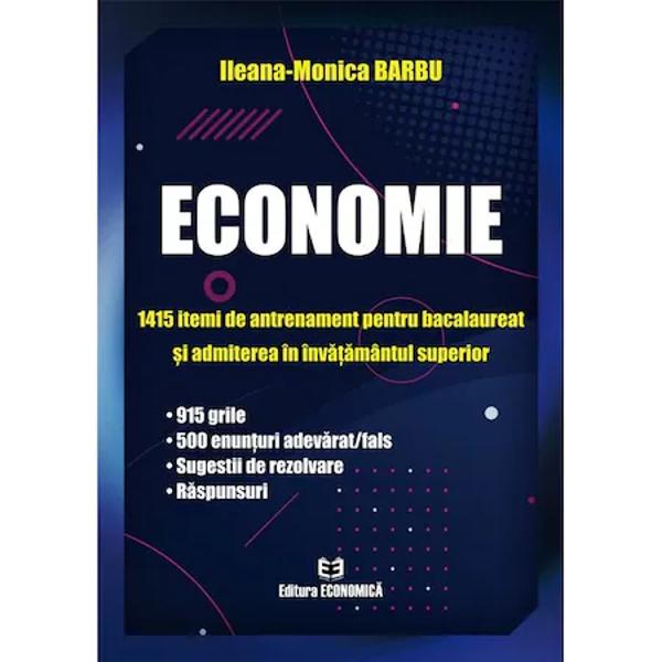 Aplica&539;iile cuprinse în aceast&259; culegere se adreseaz&259; tuturor elevilor care se preg&259;tesc la disciplina Economie pentru sus&539;inerea Examenului Na&539;ional de Bacalaureat &537;i admiterea în înv&259;&539;&259;mântul superiorCele 915 grile includ atât variante pentru partea teoretic&259; a disciplinei cât &537;i probleme cu diferite grade de dificultate pentru fiecare lec&539;ie sau capitol în parte De 