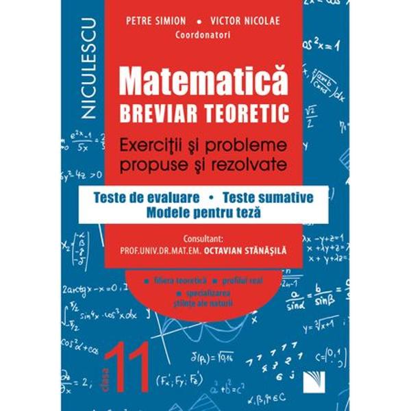 Lucrarea se adreseaza elevilor din clasa a Xl-a filiera teoretica profilul real specializarea stiinte ale naturii urmarind pas cu pas pe unitati didactice continuturile care trebuie asimilate de catre elevi in conformitate cu cerintele curriculumului diferentiat pentru aceasta filieraFiecare unitate didactica prezinta o informare teoretica a continuturilor urmand ca invatarea sa fie centrata pe formarea de competente gradat prin exercitii si probleme pentru fixarea 