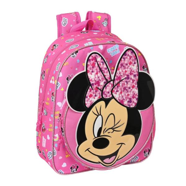 Rucsac clasa zero 34 cm Minnie MouseRucsacul clasa zero Minnie Mouse este ideal pentru scoala clasele 1-4 dar si pentru micile plimbari in parc sau calatorii Vrei ca micuta ta sa fie in pas cu moda Rucsacul clasa 0 Minnie Mouse o va ajuta sa ia cu ea tot ce are nevoie indiferent unde il poarta sa fie remarcataRucsacul clasa 0 Minnie Mouse are un compartiment principal foarte incapator si un buzunar frontal care se inchid cu fermoarGhiozdanul clasa 0 Minnie Mouse 