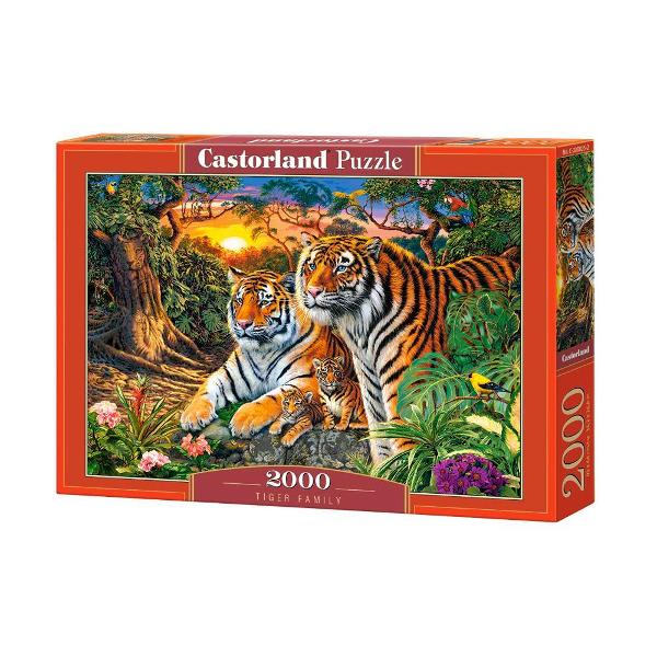 Puzzle de 2000 de piese cu Tiger Family Cutia are dimensiunile de 35×265×5 cm iar puzzle-ul are 92×68 cm Recomandat celor cu vârste de peste 9 ani