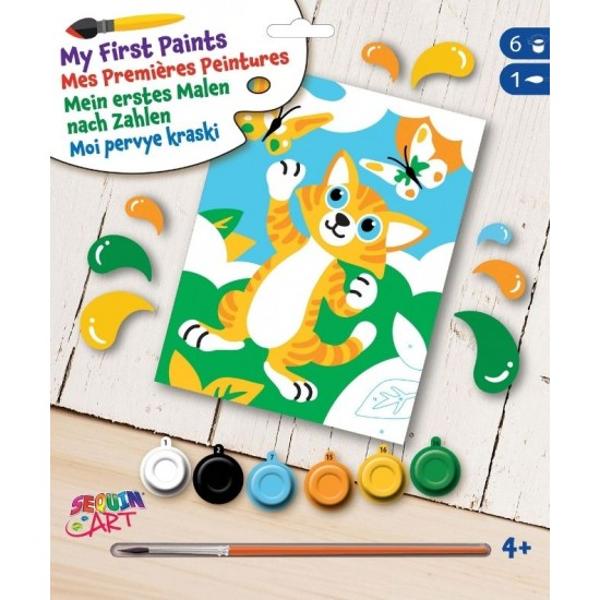 Oricine poate picta cu colectia Pictura pe numereColectia&nbsp;Prima mea pictura se adreseaza deopotriva si adultilor cat si copiilor cu varsta de minim 4 ani si ofera oportunitatea pana si celor mai tineri artisti de a crea si expune o pictura frumoasa de care sa fie extrem de mandriPentru a crea pictura nu trebuie decat sa potriviti numarul vopselei cu 