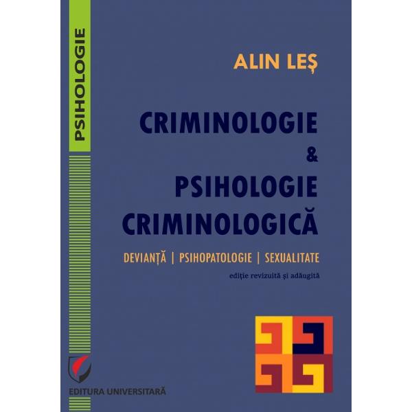 Criminologie si psihologie criminologicaAlin Le&537; este doctor în psihologie &537;i criminologie al Universit&259;&539;ii din Bucure&537;ti De&539;ine studii specializ&259;ri &537;i competen&539;e în psihologie militar&259; psihologie clinic&259; drept penal tehnica poligraf &537;tiin&539;ele educa&539;iei &537;i teologie Temele majore de interes surprind identificarea fantasmelor sexuale normale &537;i parafilice în popula&539;ia 