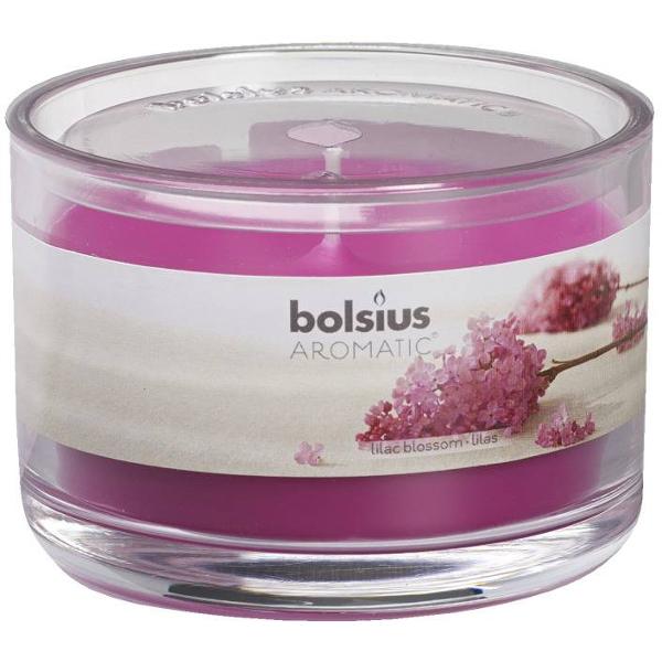 Candela pahar mare Bolsius liliac este o candela parfumata ce absoarbe mirosurile neplacute emanand un miros placut de liliac