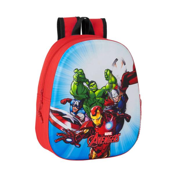 Dimensiuni 27 L x10 l x32 h cm;Material Poliester;Capacitate volumetrica10 l;Rucsacul 3D Avengers&nbsp;este ideal pentru gradinita dar si pentru micile plimbari in parc sau calatorii Vrei ca micutul tau sa fie in pas cu moda&nbsp;Rucsacul 3D Avengers&nbsp;va ajuta sa ia cu el tot ce are nevoie indiferent unde il poarta sa fie remarcatRucsacul 3D Super Things Avengers are un compartiment 