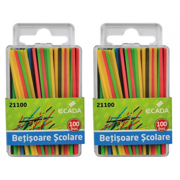 Betisoare scolare EcadaCutiuta contine 100 de betisoareDimensiune betisor 2 x 2 x 70mm