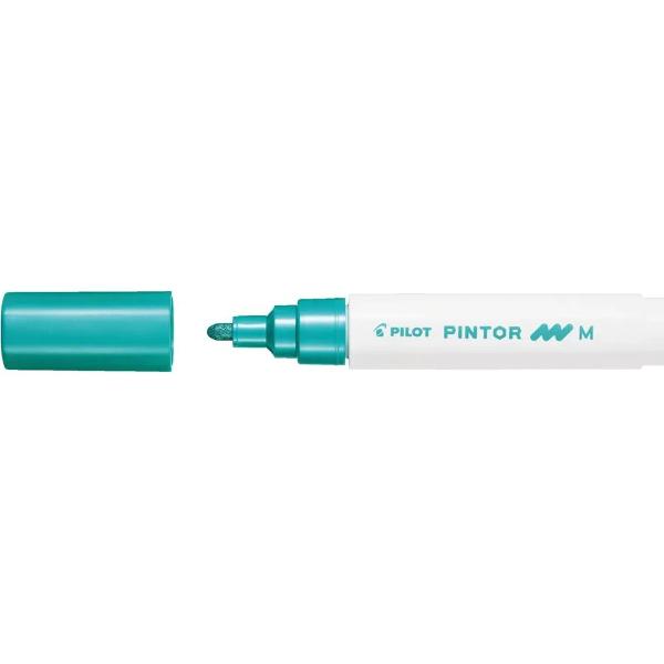 Pintor este un marker cu vopsea dedicat persoanelor creative DIY si artistilor amatori Cerneala foarte intensa pe baza de apa acopera orice suprafata chiar si pe cea mai intunecata Perfect pentru desen colorare decorare marcare scriere caligrafie etcCu Pintor se poate decora orice material hartie lemn sticla ceramica plastic metal chiar si suprafete poroase sau intunecateCaracteristici- Varf extrafin;- 