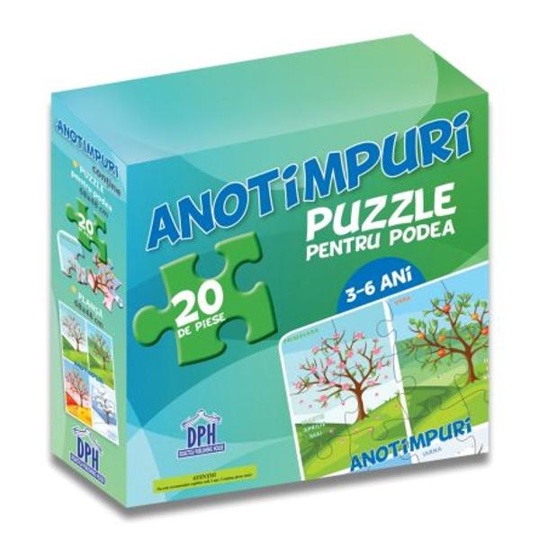 Puzzle pentru podea – Anotimpuri este destinat tuturor copiilor de la 3 la 6 aniCon&539;ine&8239;20 de piese cu cele 4 anotimpuri prim&259;vara vara toamna iarna Fiecare anotimp este ilustrat cu o imagine iar copiii pot înv&259;&539;a atât cele 4 anotimpuri cât &537;i lunile care fac parte din elePuzzle-ul de podea cu cele 4 anotimpuri creeaz&259; abilit&259;&539;i de înv&259;&539;are &537;i 