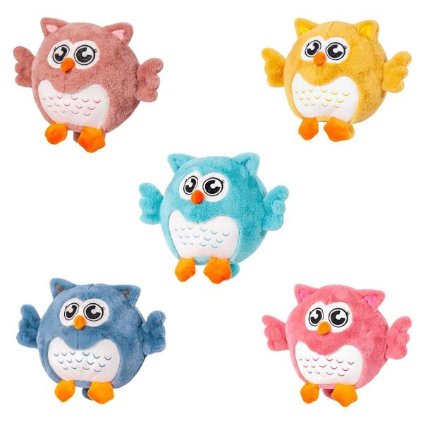 Jucarie de  plus bufnita colorata 32cm Dragalasa bufnita este in cautare de un prieten care sa o alinte si sa o iubeasca ochii mari va vor fermecaInca din primele luni de viata copiii isi aleg jucarii de plus si sunt fascinati de ele Animalele din plus sunt primele jucarii de care cei mici incep sa se ataseze Cu siguranta si noi am avut acea jucarie de care nu ne-am despartit inca din copilarieJucariile de plus sunt utile educative si contribuie eficient la dezvoltarea fizica si psihica 