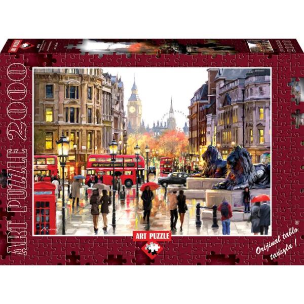 Puzzle 2000 piese London Landscape - RICHARD MACNEILLondra - animatie&160;si culoare - o ilustrare superba a orasului realizata de artistul Richard Macneil&160;Dimensiune cutie  435x30x6 cmDimensiune puzzle  96x68 cm