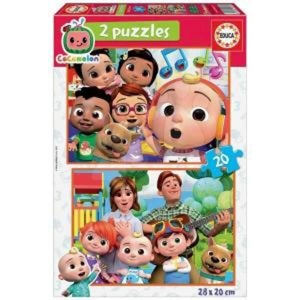 Puzzle 2x20 piese Cocomelon Dimensiune puzzle asamblat 20 x 28 cm Pentru varste intre 3 - 5 ani