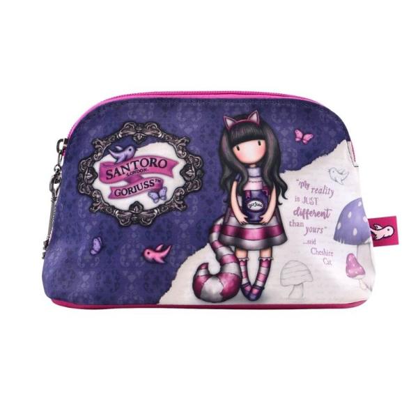 Geanta mare accesorii Gorjuss Cheshire CatGeanta mare accesorii Gorjuss Cheshire Cat este varianta cea mai practica de a-ti pastra cele mai importante accesorii cu tine oriunde ai merge Acest pouch este foarte incapator si este perfect pentru a-ti pastra ustensilele pentru hobby-uri sau pentru pastrarea cosmeticelor acasaGeanta mare accesorii Gorjuss Cheshire Cat este eleganta si incapatoareMaterial poliester poliuretan si bumbacInchidere prin fermoarLogo 