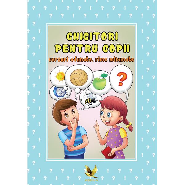 Pentru copii ghicitorile reprezint&259; mai mult dec&acirc;t un joc aduc&acirc;nd &537;i multe beneficii celor mici &bull; Sunt amuzante &bull; Ajut&259; la &icirc;mbog&259;&539;irea vocabularului &bull; Stimuleaza g&acirc;ndirea copiilor &537;i capacitatea de &icirc;n&539;elegere a acestora V&259; punem la dispozi&539;ie peste 150 de ghicitori amuzante &537;i diverse ilustrate deosebit prin intermediul c&259;rora copiii vor &icirc;ndr&259;gi aceast&259; carte