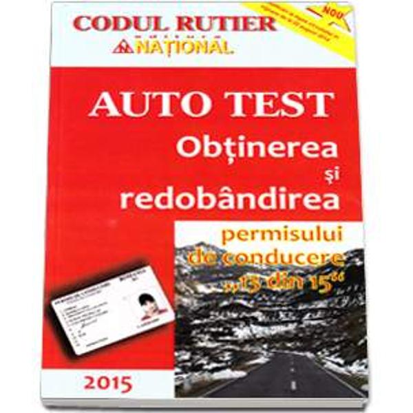 Lucrarea de fata se adreseaza in special celor care poseda permis de conducere dar carora din diverse motive noile modificari ale legislatiei rutiere nu le sunt pe deplin cunoscute De aceea cartea este un instrument care ajuta posesorul de permis sa-si reactualizeze cunostintele rutiere teoretice adaptate reglementarilor aduse de circulatia rutiera europeana