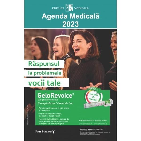 Prezentare Ca în fiecare an Agenda medical&259; edi&539;ia 2023 îmbun&259;t&259;&355;it&259; ad&259;ugit&259; &537;i actualizat&259; este a&537;teptat&259; cu cel mai mare interes Sunt prezentate medicamentele intrate în uz în România conform Agen&539;iei Na&539;ionale a Medicamentului înregistrate &537;i eviden&355;iate cu denumirile comerciale DC precum &351;i monografiile aferente la denumirea comun&259; 