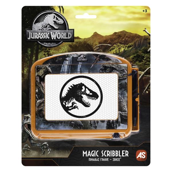 Desenati  stergeti cate modele doriti cu Maggic Scribbler Travel Jurassic World O panza alba o radiera magica si un stilou magic ii ofera copilului posibilitatea de a desena si sterge de cate ori doreste pentru distractie fara limite Aceasta versiune de calatorie reprezinta cea mai buna alegere pentru joaca copiilor oriunde s-ar afla avand dimensiuni mici si practice Incurajeaza copilul sa-si dezvolte fantezia si exprimarea de sine De asemenea este foarte prietenos pentru calatorii 