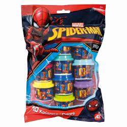 Nu conteaza cate culori de plastilina Spiderman ai niciodata nu sunt suficiente Cele 10 vase de distractie creativa cu platilina 28gr fiecare le vor permite copiilor sa-si dea frau liber imaginatiei folosind o varietate de culori din aceasta punga practica Creati modelati amestecati si dezvoltati propriile creatii Folositi cele 10 capacetapi 3D si creati diferite elemente ale lumii fantastice a lui Spiderman cu cele 10 culori diferite de plastilina Fiecare copil este un mic 