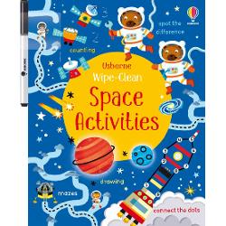 Spot the differences between space suits find shooting stars join the dots on a space station and much more in this out-of-this-world activity book The activities are designed to help young children develop their counting observation and pen control skills and the durable wipe-clean pages mean the book can be enjoyed again and again 