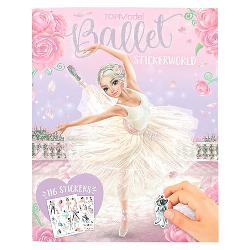 Cu aceast&259; carte de autocolante cu design elegant de la TOPModel Ballet fetele  î&537;i pot crea propria lume de balet Multe imagini de fundal frumos ilustrate &537;i pline de fantezie garanteaz&259; distrac&539;ia autocolantului cu prietenii &537;i familia Cartea contine 3 foi de stickere frumoase de haine si accesorii cu care decorurile pot fi personalizate si completate Aceast&259; carte de colorat de înalt&259; calitate m&259;soar&259; aproximativ 26 x 