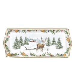 Platou de portelan White Forest 35x15 cm Easy Life R1109whif