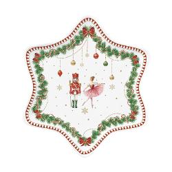 Platou de portelan forma de stea Magie de Noel 22 cm Easy Life R1484mnoe