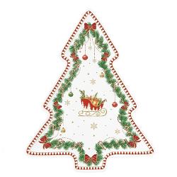 Platou de portelan in forma de brad Magie de Noel 20x25 cm Easy Life R1481mnoe