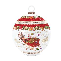 Borcan de biscuiti din portelan Christmas Memories 23 cm Easy Life R1097chme