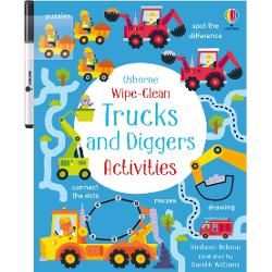 Packed with activities to help children develop their skills in pen control this fun book is full of mazes to solve dots to join differences to spot objects to find and count as well as trucks and diggers to draw Little hands will find the felt-tip pen comfortable to hold and the ink wipes off easily with no mess so children can enjoy the activities time after time