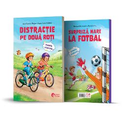 Ce distractiv pare s&259; te plimbi cu bicicleta Nora vrea &537;i ea s&259; participe la întreceri al&259;turi de ceilal&539;i copii iar prietenul ei Jan are o idee grozav&259; care implic&259; nici mai mult nici mai pu&539;in decât… dou&259; ro&539;iTheo ador&259; s&259; joace fotbal dar la fel de mult ador&259; s&259; petreac&259; timpul cu prietenii Când i se ofer&259; &537;ansa s&259; intre într-un club de fotbal &537;i 