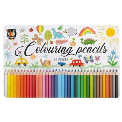 Set 36 creioane colorate Creative Craft in cutie metalica
