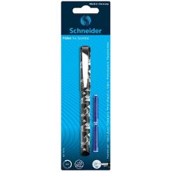 Stilou Schneider INX Sportive  2 rezerve blister NegruStilou cu penita din otel inoxidabil cu iridiu potrivit atat pentru dreptaci cat si pentru stangaciZona de prindere cu manson ergonomicFunctioneaza cu patron standard de cernealaDetalii Stilou  2 rezerve