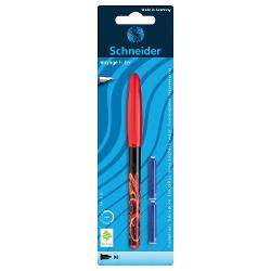 Stilou Schneider Voyage 76110 422104 2907 RV penita iridium M alimentare rezerve corp plastic blister 2 rezerveStilou Schneider Voyage cu design nou din 2015Caracteristici- Zona de prindere cu manson ergonomic- Functioneaza cu patron standard de cerneala ce poate fi stearsa- Penita din otel inoxidabil- Stilou  2 rezerveSpecificatiiTip produs StilouMaterial 