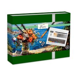 Transforma-ti ideile in opere de arta Acest set de pictura de la Creative Craft contine 21 de piese esentiale pentru orice pasionat de arta Setul include culori acrilice vibrante care se aplica usor si se usuca rapid ideale pentru creatii durabile si pline de viata Paleta inclusa te ajuta sa amesteci culorile cu usurinta pentru a obtine nuante unice Creionul HB ofera precizie in schite iar radiera te ajuta sa corectezi orice greseala cu usurinta Perfect pentru 