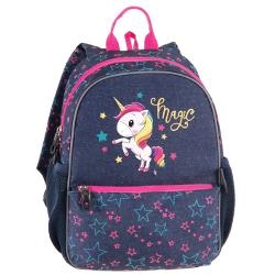 Ghiozdanele Pulse din gama Junior sunt realizate special pentru copii - ideal de la gradinita pana la sfarsitul claselor primareEste confectionat din materiale de inalta calitate si este acoperit cu un strat protector impotriva umezelii avand elemente reflectorizante pentru vizibilitate sporitaModelul are un compartiment principal un buzunar frontal pentru accesorii mici si doua buzunare laterale cu plasa dubla pentru o mai mare extensibilitate si durabilitateRucsacul are spatele 