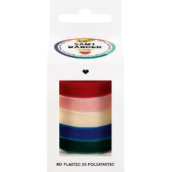 Set Panglici Catifea 5 Culori 10 mm x 2 m Clasic Folia F12142
