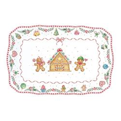 Îmbog&259;&539;e&537;te mesele festive cu acest platou din por&539;elan fin parte din colec&539;ia Sweet Christmas de la Easy Life Decorat cu elemente delicate în nuan&539;e pastelate inspirate de strong data-start374 