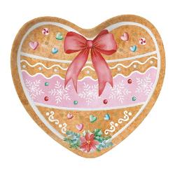 Adaug&259; un strop de dulcea&539;&259; &537;i magie meselor tale festive cu acest platou din por&539;elan fin parte din colec&539;ia Sweet Christmas de la Easy Life Cu o form&259; adorabil&259; de inim&259; &537;i decorat 