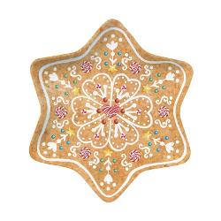 Adaug&259; un strop de magie festiv&259; meselor tale cu acest platou din por&539;elan fin parte din colec&539;ia Sweet Christmas de la Easy Life Cu o form&259; juc&259;u&537;&259; de stea &537;i decorat cu strong data-start402 