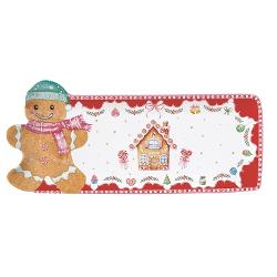 Adaug&259; un strop de farmec festiv meselor de s&259;rb&259;toare cu acest platou din por&539;elan fin parte din colec&539;ia Sweet Christmas de la Easy Life Decorat cu elemente ginga&537;e în nuan&539;e pastelate inspirate 