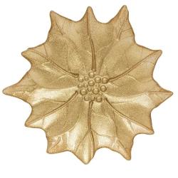 Adaug&259; un strop de elegan&539;&259; &537;i str&259;lucire meselor tale festive cu acest platou din sticl&259; auriu parte din colec&539;ia White Elegance de la Easy Life Cu o form&259; delicat&259; de floare de 