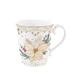 Savureaz&259; b&259;utura preferat&259; într-o can&259; elegant&259; din por&539;elan fin parte din colec&539;ia White Elegance de la Easy Life Can&259; alb&259; decorat&259; cu motive aurii strong data-start341 