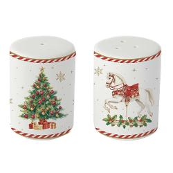 Adaug&259; un strop din magia Cr&259;ciunului la orice mas&259; cu acest set pentru sare &537;i piper din por&539;elan fin semnat Easy Life din fermec&259;toarea colec&539;ie Christmas TaleDecorat cu motive de iarn&259; pline de farmec &537;i detalii atent lucrate setul aduce o not&259; de 