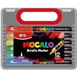 Setul MOCALO M&G aduce libertate creativ&259; pe o varietate de suprafe&539;eMarkerele cu vârf tip pensul&259; ofer&259; control excelent al grosimii linieivopsea acrilic&259; foarte pigmentat&259; &537;i un mecanism cu supape careprevine scurgerile &537;i asigur&259; dozarea optim&259; a cerneliiFormat compact – u&537;or de depozitat &537;i transportatVârf tip pensul&259; pentru linii fine sau late în 