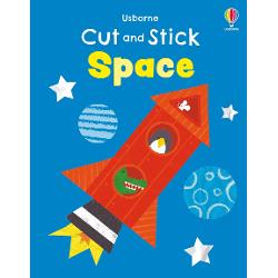 Children are invited to cut out shapes from the paper at the back of the book and glue them onto the illustrated scenes The large shapes to cut around are perfect for little hands to follow and provide a fun way to practise scissor skills From rockets and space shuttles to planets and friendly aliens there are all sorts of exciting space pictures to create in this imaginative book There are also lots of things to talk about on each page to improve vocabulary