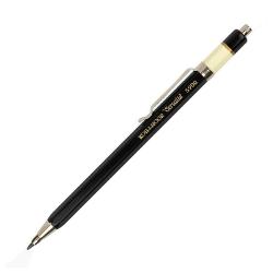 corp metalic NEGRU lungime 142mm cu ascutitoare si clipmina grafit diametru 2mm si L 120mm Creion mecanic metalic utilizat pentru scrierea si desenarea cu mina din grafit cu diametru de 2mm Mina se deplaseaza prin apasarea butonului din capatul creionului se deschide clema metalica cu trei petale se lasa un varf in dimensiunea dorita si apoi se elibereaza butonul fixandu-se mina Aceasta poate fi ascutita cu ajutorul ascutitorii care se afla incadrata in capatul 