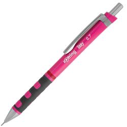 Creion mecanic realizat in designul clasic Rotring potrivit pentru o dimensiune a minei de 07 mm Corpul creionului este realizat din material plastic de foarte buna calitate si este prevazut cu grip ergonomic cu insertii din cauciuc ceea ce asigura o scriere comoda si usoara Varful si accesoriile creionului sunt realizate din metal Creionul este prevazut cu o radiera incorporata protejata de un capacel cromat