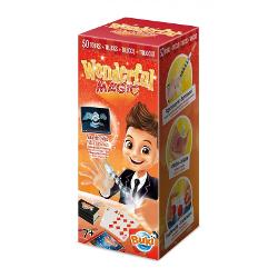 Pregateste-ti spectacolul de magie cu 50 de trucuri urmareste videoclipurile si invata in ritmul tau cu instructiuni pas cu pas Setul Extraordinar include trucuri emblematice cum ar fi bagheta surpriza si bilele de spumaInclude accesorii magice pentru mentalism prim-plan si trucuri cu cartiCoduri QR pentru a scana videoclipuri onlineDimensiuni 