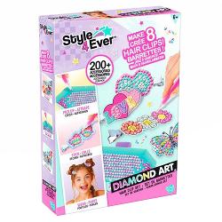 Varsta recomandata 6 - 7 ani 7 - 8 ani 8 ani Dimensiuni produs ambalat 18 x 4 x 4 cmGreutate produs ambalat 026 kgDa frau liber creativitatii si creeaza 8 agrafe de par spectaculoase decorate cu pietre colorate Urmeaza modelul numerotat asaza pietricelele la locul potrivit si transforma fiecare agrafa intr-un accesoriu fashion plin de stralucireCu ajutorul instrumentului special si al cerii poti ridica rapid pietrele si le poti fixa cu precizie Este 