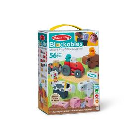 Setul Melissa and Doug setul de constructie din lemn Ferma include 56 de piese din lemn special concepute pentru copiii de la 2 ani in sus care pot combina si asambla elementele pentru a crea vehicule si animale de ferma in moduri variate Piesele se imbina prin sistem snap permitand celor mici sa construiasca si sa reconstruiasca tractorul animalele sau alte combinatii imaginative dezvoltand creativitatea si coordonarea mana-ochi Fabricat din lemn cu finisaje atent realizate si 